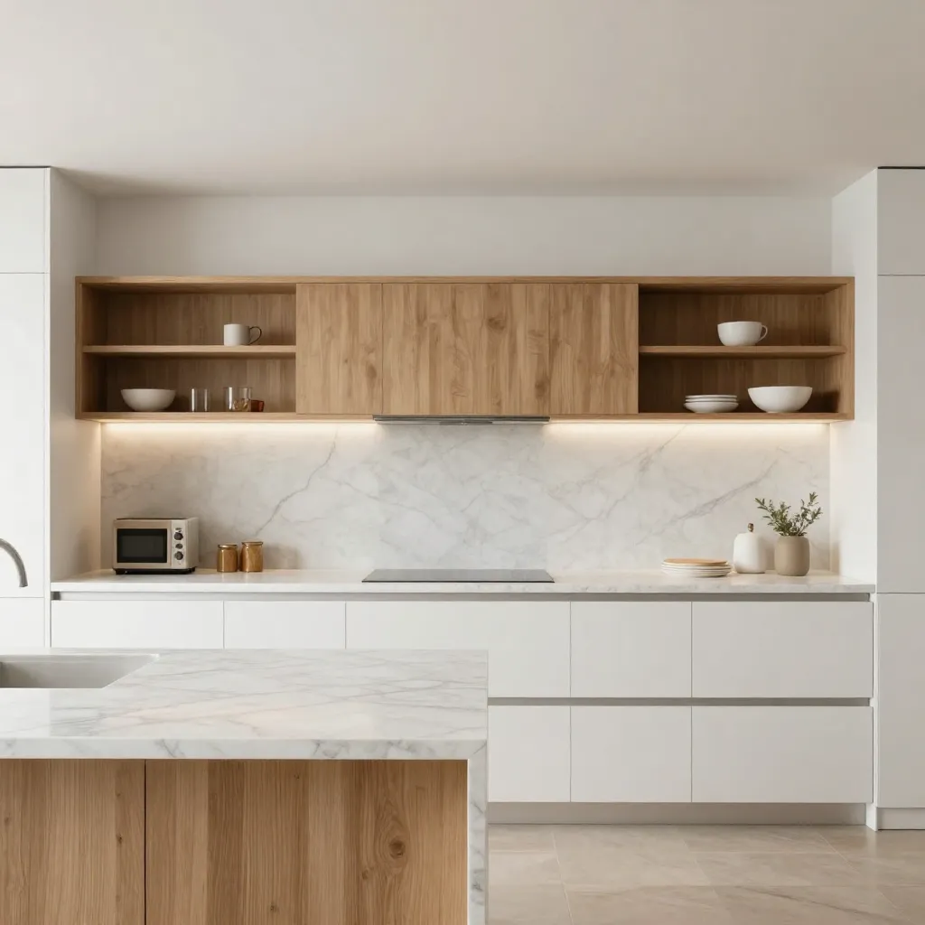 Minimalist kitchen design render
